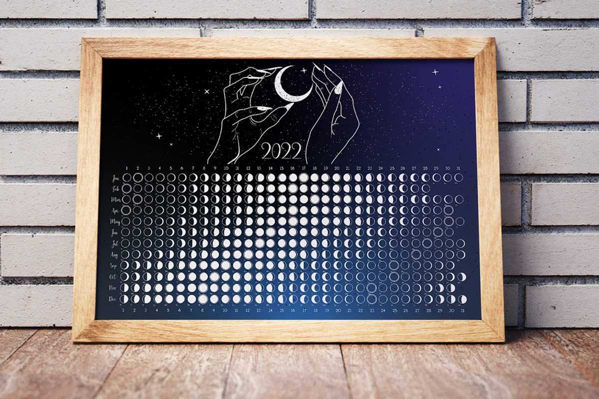 Moon Calendar 2022 La Luna, a Stationery Template by land art (Photo 5 of 5)