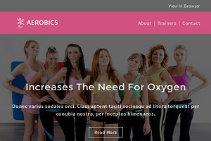 Aerobics - Responsive Email Template