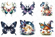 Halloween Butterfly Garden Clipart, an Illustration by DreamPrint404 (Thumbnail 2 of 5)