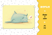 Cool Cat collection: patterns, print, an Animal Illustration by Zooza Art (Thumbnail 5 of 6)