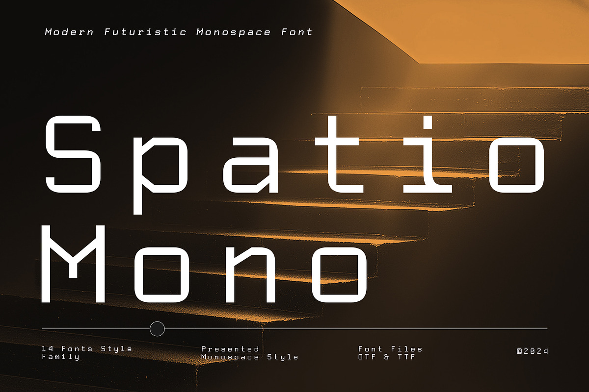 Spatio Mono - Monospace Font, a Sans Serif Font by Prominent & Affluent (Photo 1 of 10)