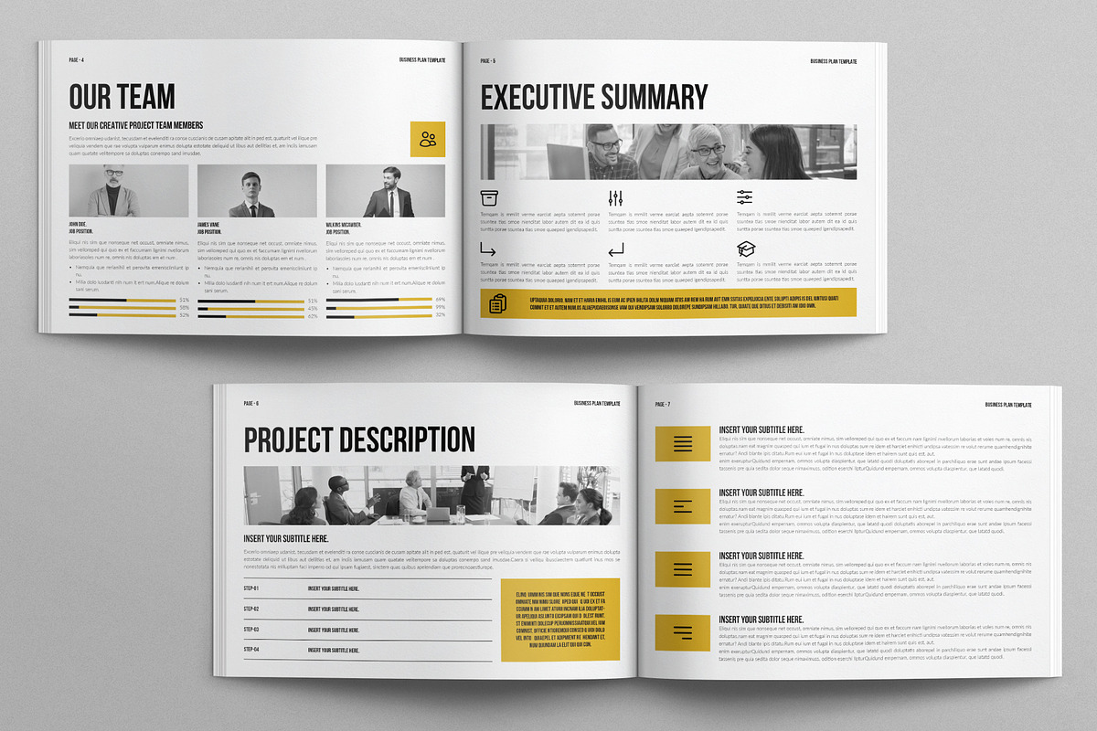 Business Plan Template Landscape, a Brochure Template by E-Type (Photo 3 of 8)