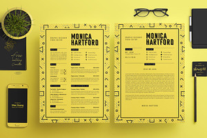 Retro Resume Template /Coverletter M