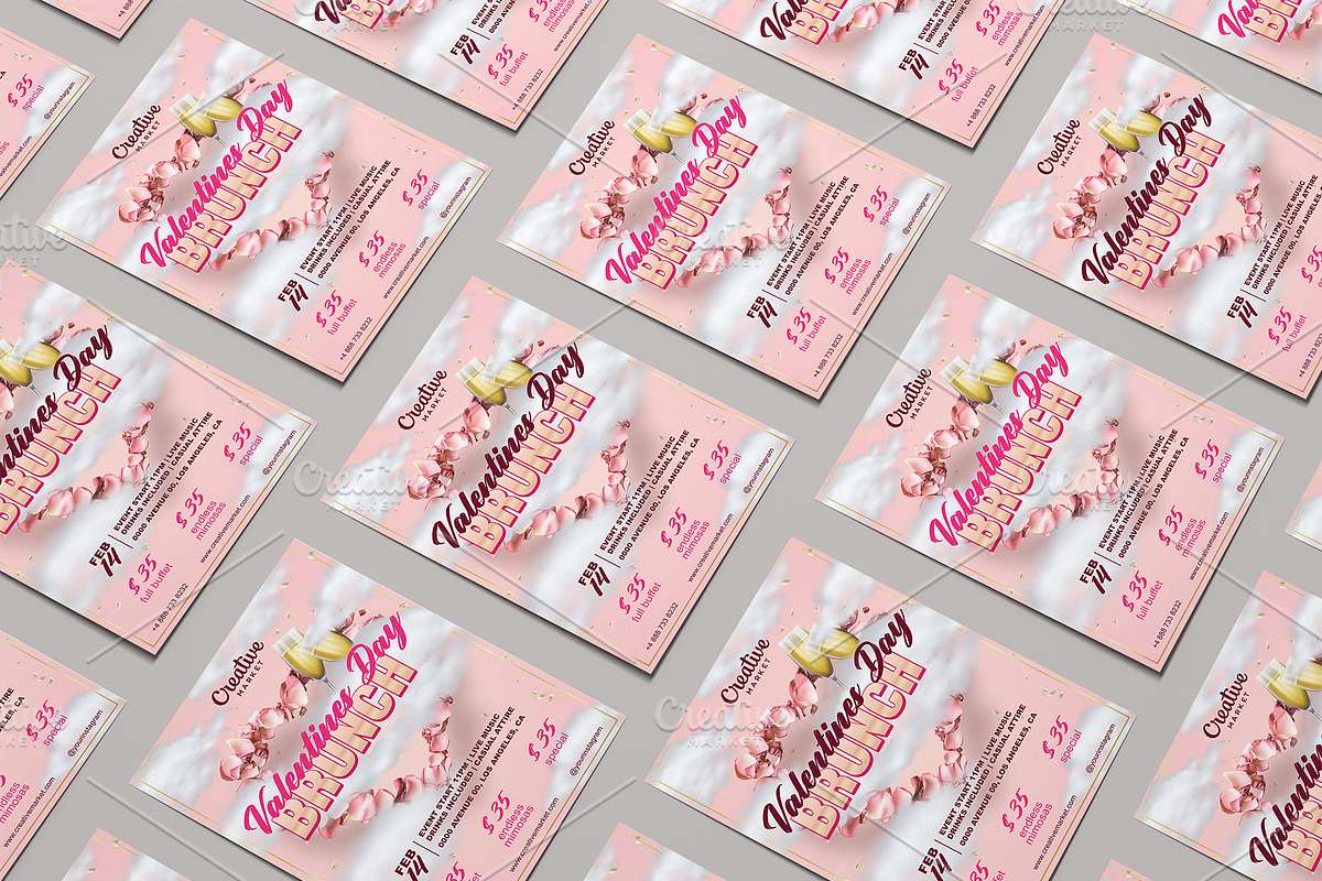 Valentines Day Flyer/ Instagram Post, a Flyer Template by Tzochko (Photo 2 of 4)