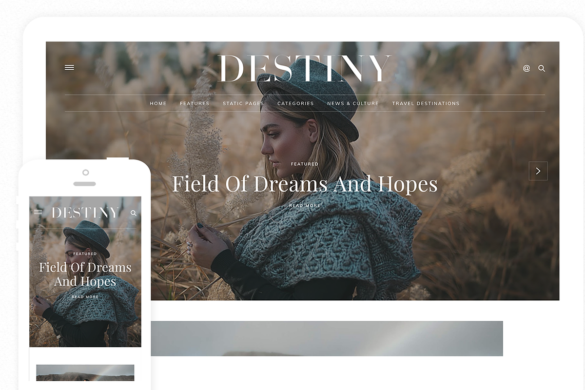 Blogger Template Responsive -Destiny, a Templates & Theme by ThemeShine (Photo 1 of 6)