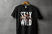 Stay Wild PNG T-Shirt Graphic, an Animal Illustration by DoubleTwists (Thumbnail 2 of 5)