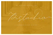 Pistachio script, a Script Font by Creamy Script (Thumbnail 1 of 7)