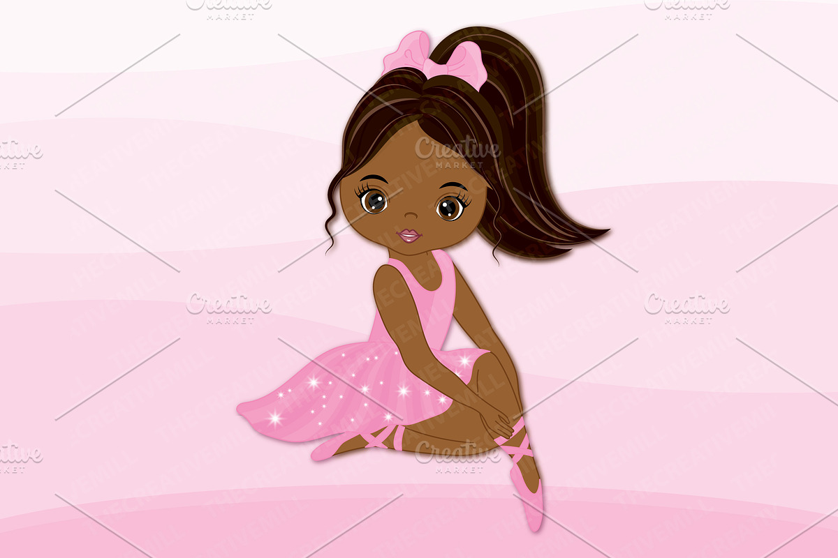 Vector African American Ballerina, an Illustration by TheCreativeMill (Photo 3 of 4)