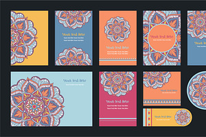 20 Mandala Vintage Template Card.