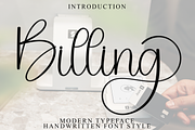 billing, a Handwritten Font by FreshTypeINK (Thumbnail 1 of 7)