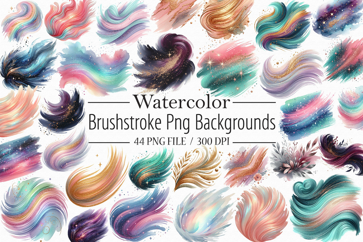 Watercolor Brushstroke Png Backgroun, an Illustration by Libby Wishes (Photo 1 of 10)