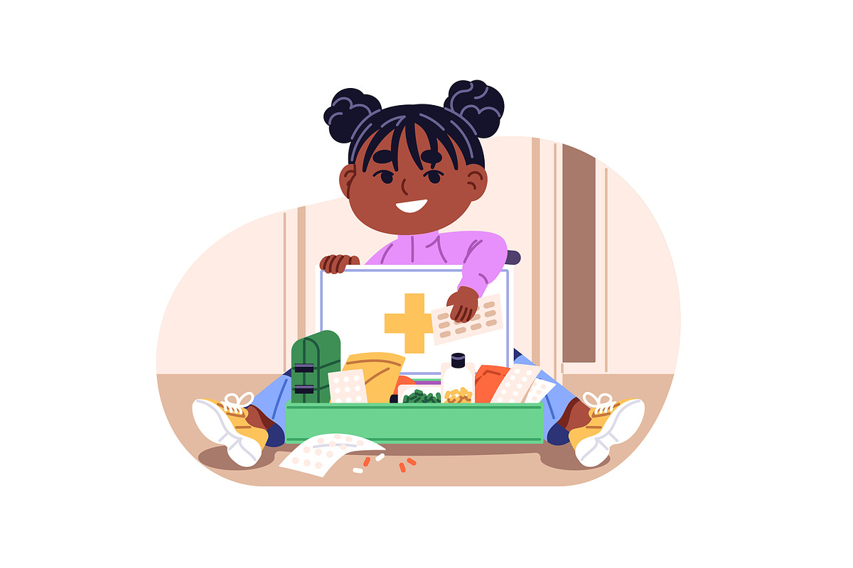 Kids danger and safety concept set, a Person Illustration by PaperTrident (Photo 7 of 13)