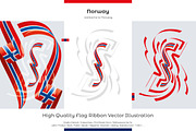 Norway flag ribbon vector, a Templates & Theme by Simbos (Thumbnail 1 of 9)
