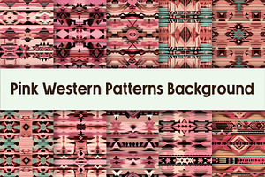 Pink Western Patterns Background