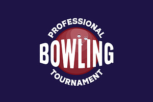 simple bowling logo template design, a Branding & Logo Template by Pyruos ID