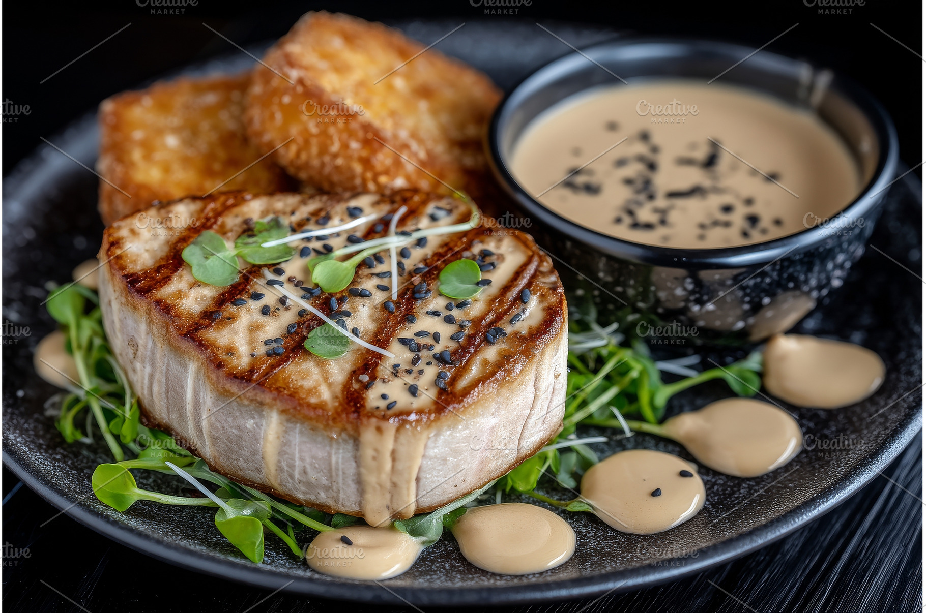 A generative AI image depicts a, a Food & Drink Photo by ZinetroN