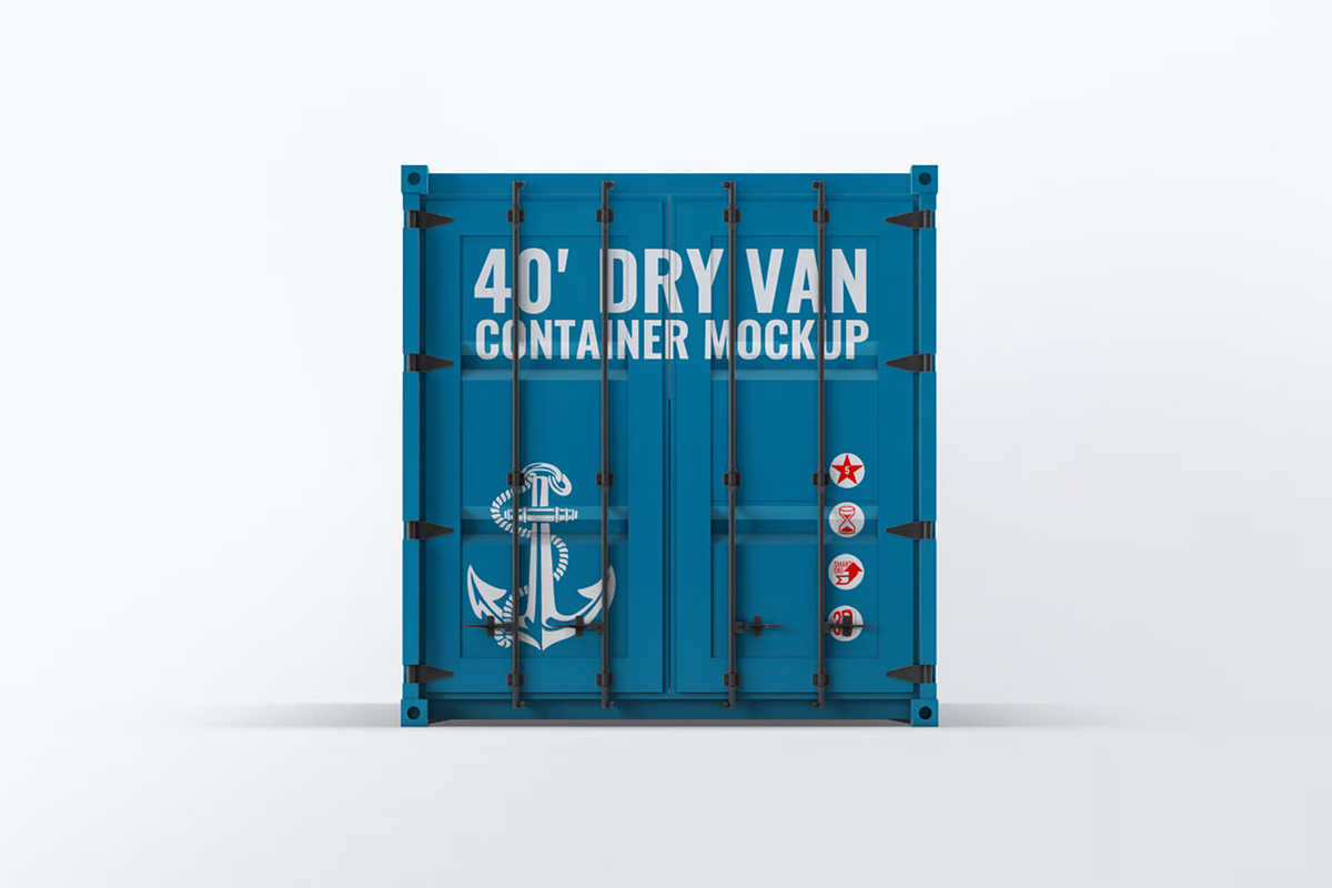 40ft Dry Van Container 4 Mock-up, a Cups & Container Mockup by Hubzway (Photo 3 of 5)
