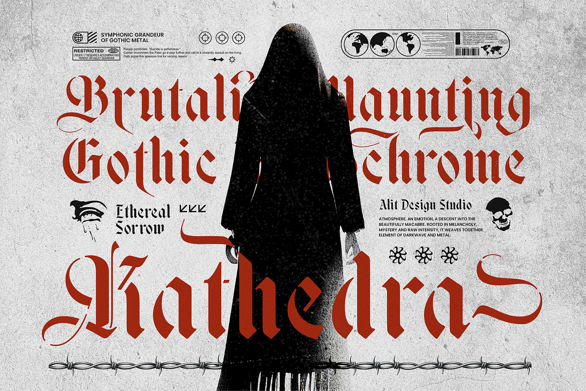 Black Nice Typeface, a Blackletter Font by alit design (Photo 10 of 17)