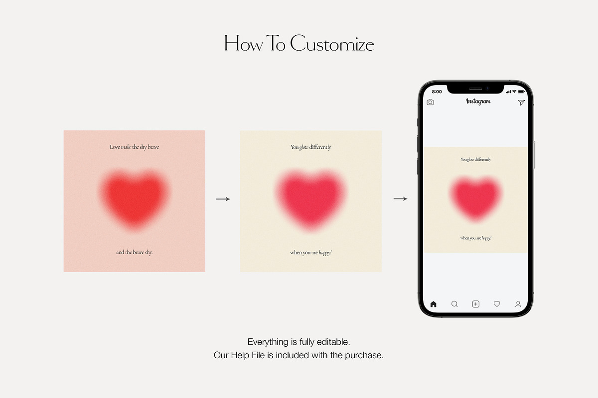Instagram Quotes Posts Stories PS, a Social Media Template by Love Radiation Studio (Photo 12 of 22)