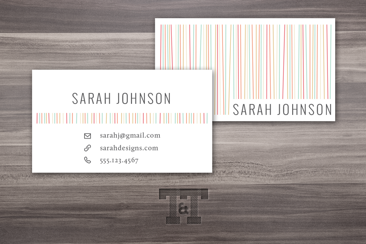 Fun & Sassy Lines Calling Card, a Business Card Template by Twilight & Twine (Photo 1 of 3)