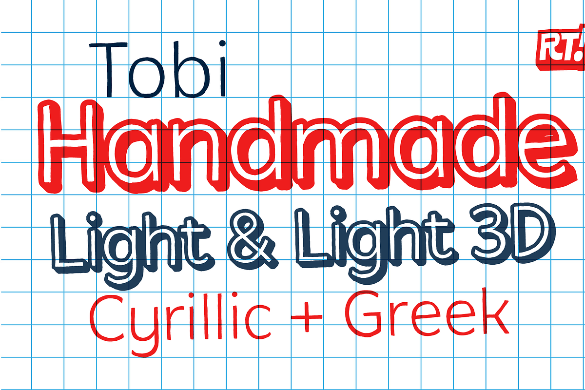 Tobi Handmade Light & Light 3D, a Handwritten Font by Rodrigo Typo (Photo 1 of 5)
