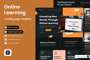 Online Learning Landing Page