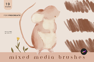 19 Procreate Mixed Media Brushes