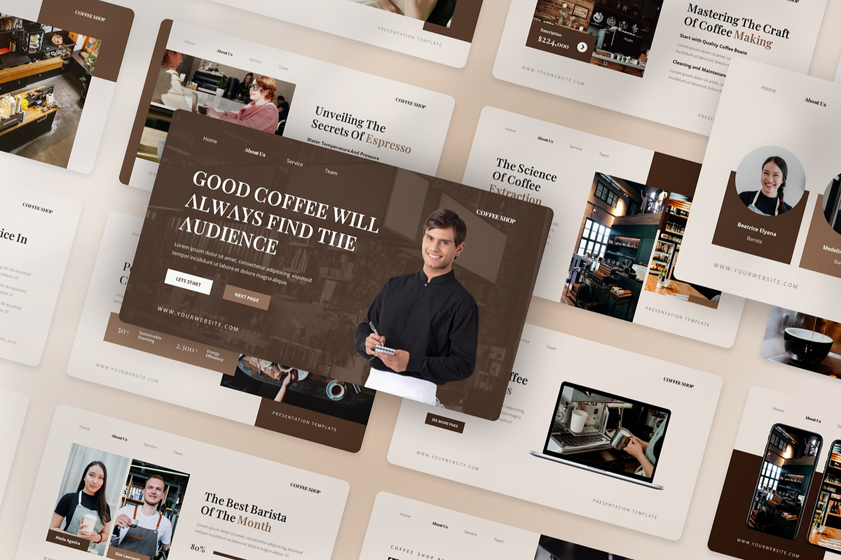 Ngopidek - Coffee Shop Powerpoint, a Presentation Template by SquidPixey (Photo 7 of 7)