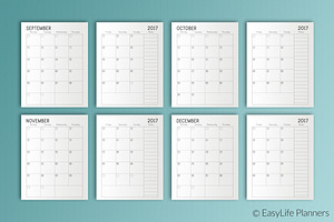 Monthly Dated Planner 7.25 X 9.25