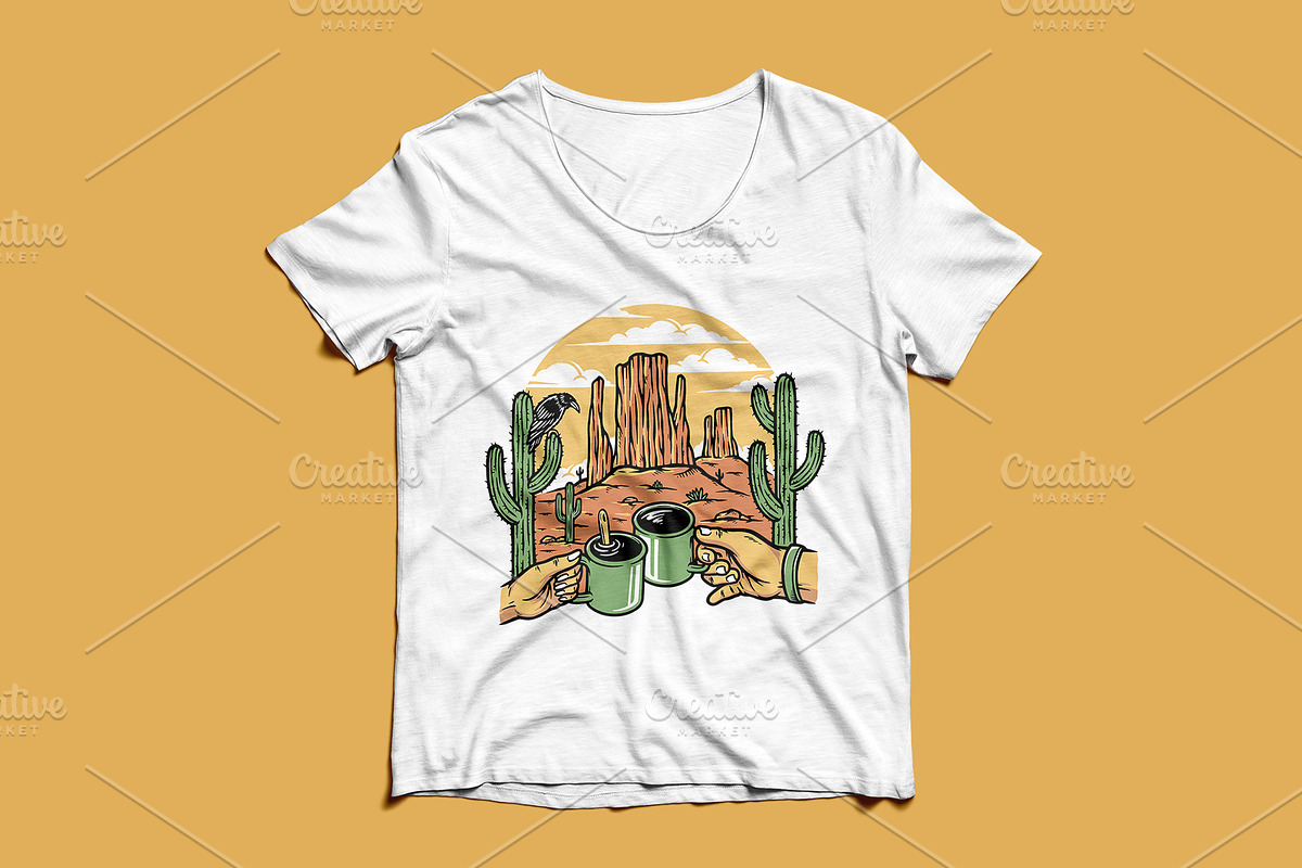 Enjoying coffee in the desert, a Food Illustration by gunaonedesign (Photo 3 of 5)