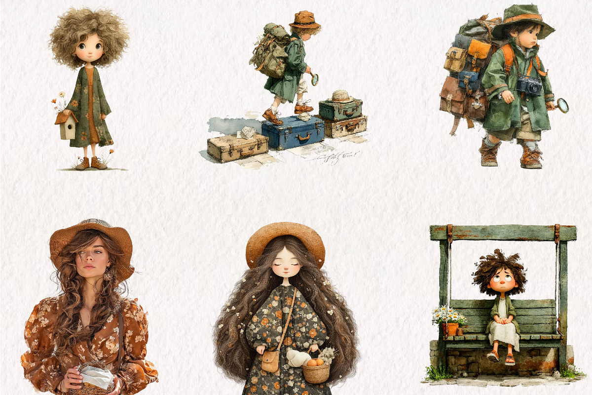 Children Clipart Mega Bundle, a Seasonal Illustration by CreationArt (Photo 4 of 7)