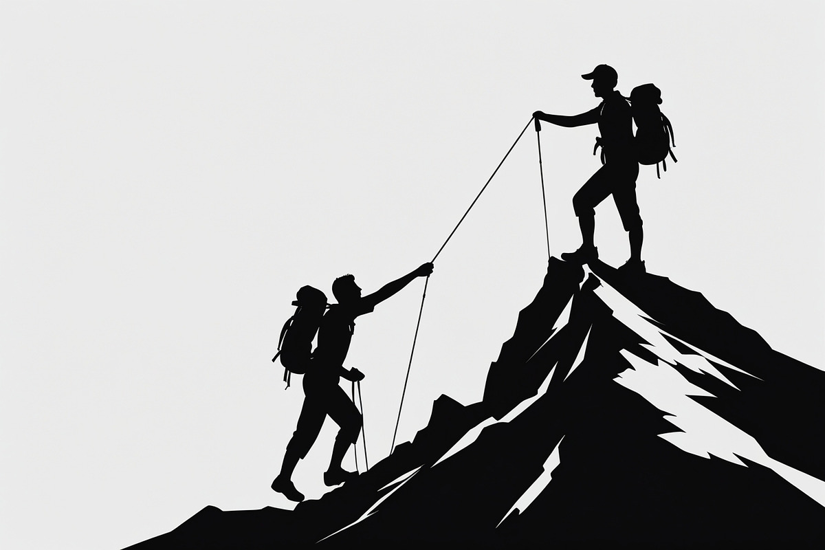 Mountain Hiking Silhouette Set, an Illustration by BIPLOB EXPERT (Photo 16 of 21)