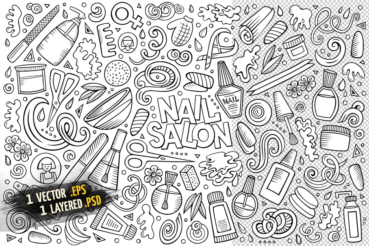 Nail Salon Objects Set, an Object Graphic by BALABOLKA (Photo 3 of 4)