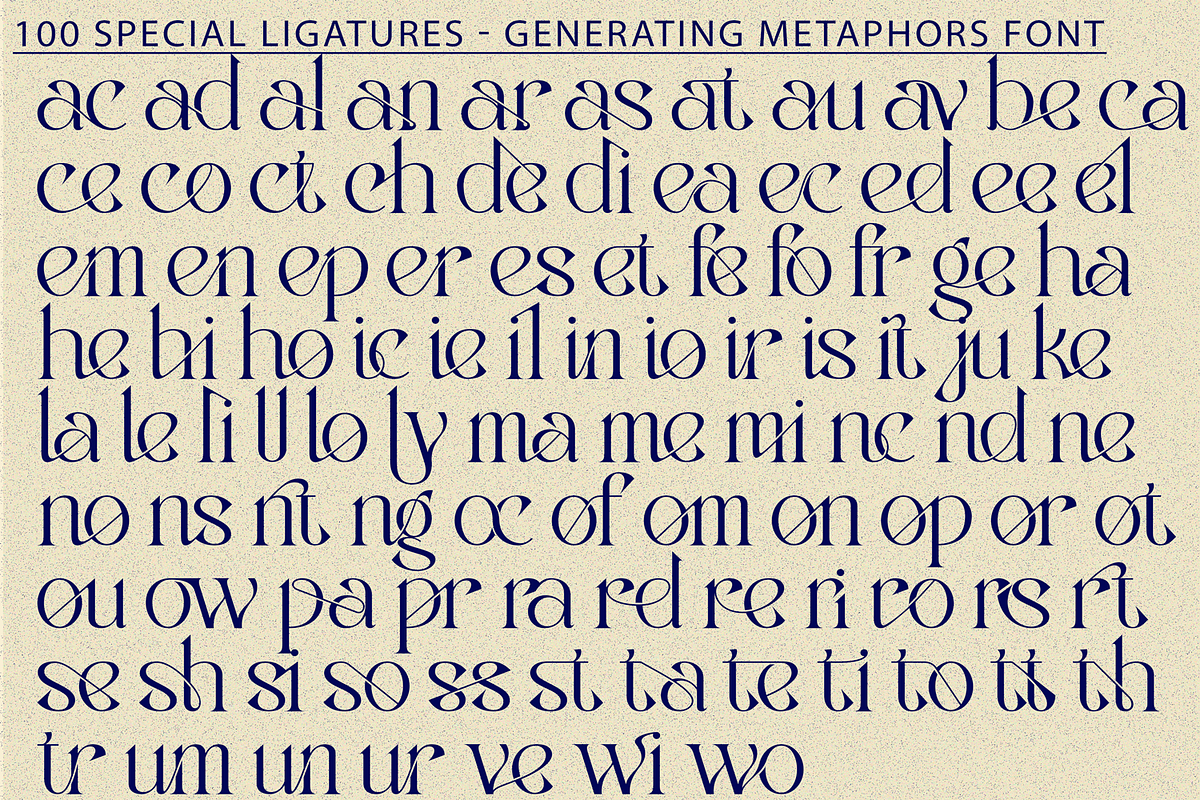 Generating Metaphors - Elegant Serif, a Serif Font by 177Studio (Photo 7 of 8)