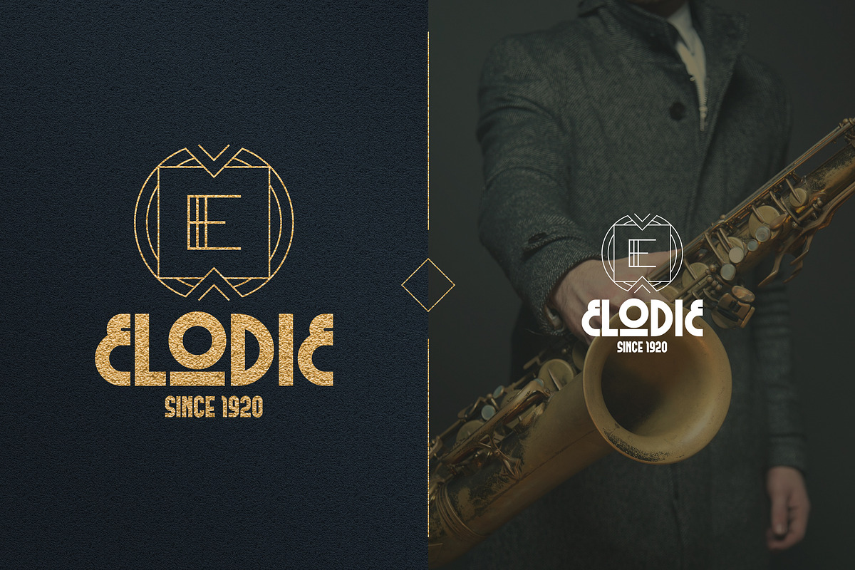 Art Deco A-Z Logo Templates, a Branding & Logo Template by VP Fonts (Photo 6 of 29)