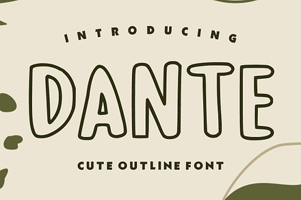 DANTE Outline Font, a Handwritten Font by Infinity art Studio