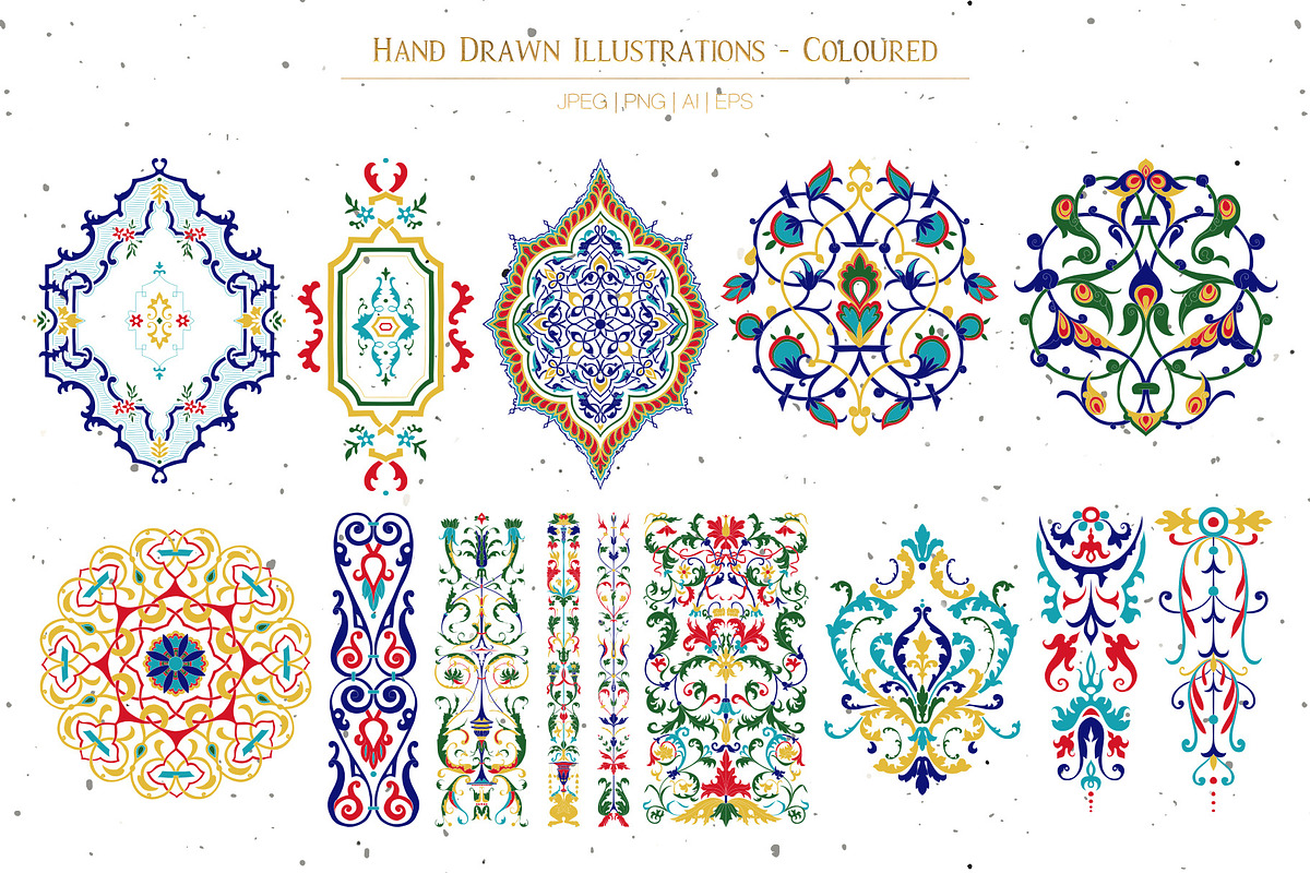 Arabesque Ornaments Collection, a Decorative Illustration by GVGraphics (Photo 5 of 15)