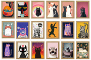 Cat Prints, Watercolor Cat Wall Art, an Animal Photo by Chipshpow Graphics (Thumbnail 4 of 8)