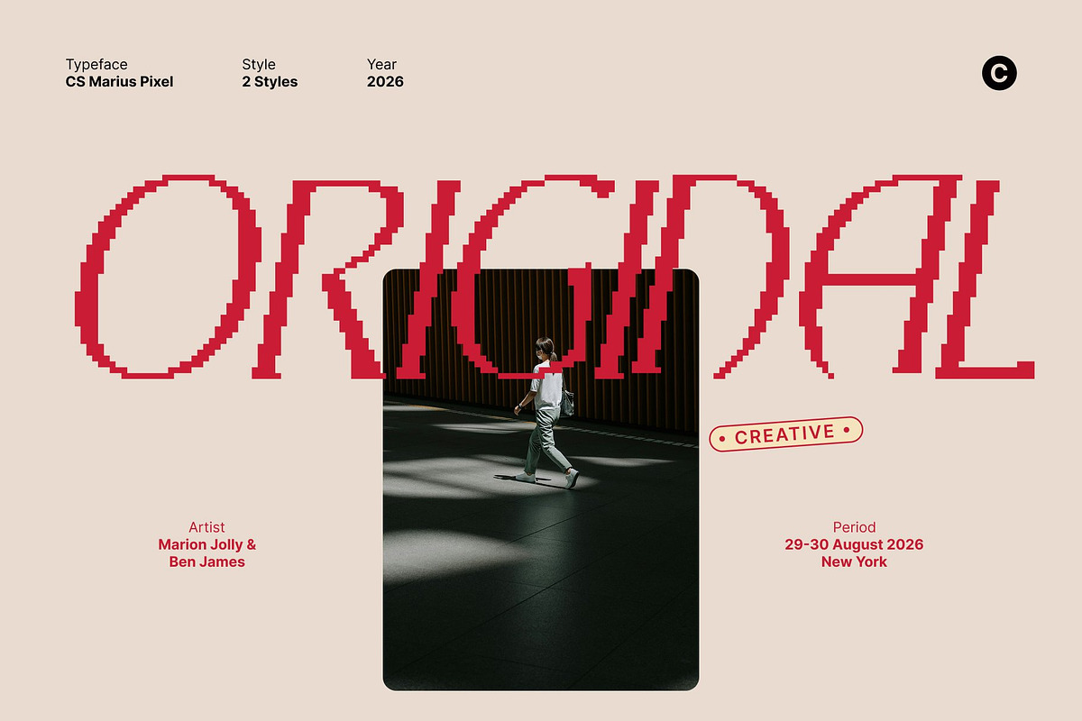 CS Marius Pixel, a Serif Font by Craft Supply Co. (Photo 3 of 8)