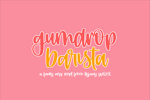 Gumdrop Barista, a Script Font by OnTheSpotStudio