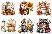 Autumn Forest Animal Sublimation, an Illustration by DreamArtGraphic (Thumbnail 4 of 5)