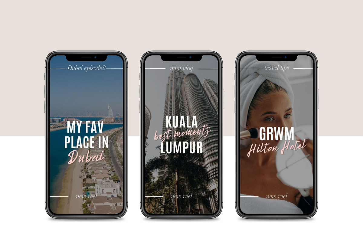 Travel Reel Covers Templates, a Social Media Template by design4social (Photo 3 of 9)