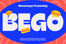 NV BEGO – Chunky Display Font