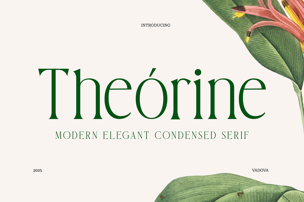 Theorine Modern Condensed Serif Font, a Serif Font by Vadovastd (Photo 1 of 7)