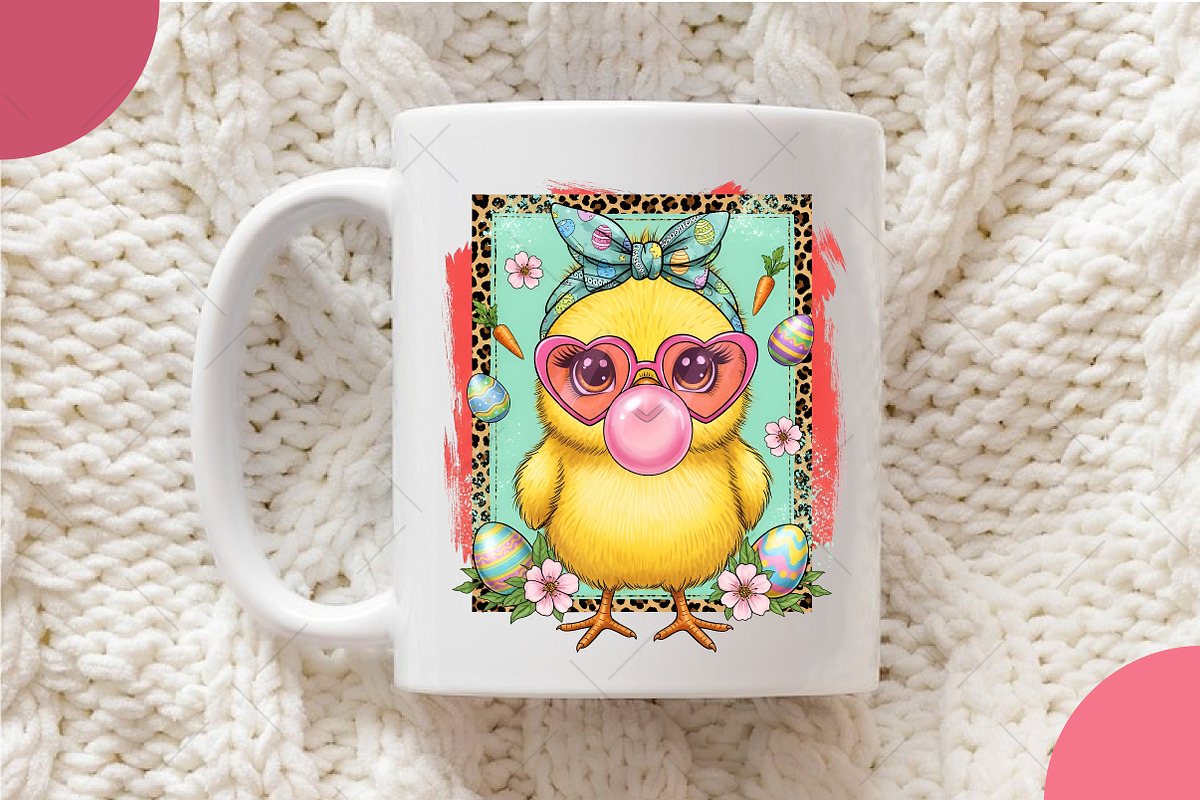 Bubblegum Easter Chick PNG, an Illustration by OK Design (Photo 5 of 6)