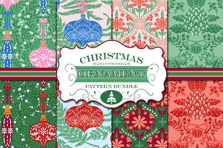 Christmas Ornament Patterns, a Pattern Graphic by RachelStudio