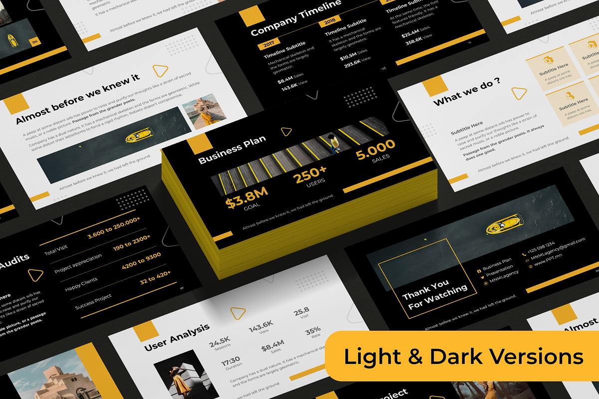 Business Plan -Presentation Template, a Presentation Template by MNML Agency (Photo 3 of 34)
