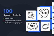 Speech Bubble Vectors, a Background Graphic by Brickclay (Thumbnail 4 of 8)