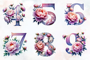 Pastel peony spring Alphabet clipart, an Illustration by RobertsArt (Thumbnail 2 of 7)