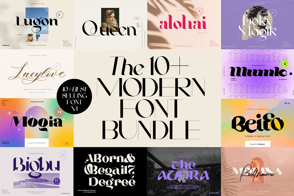 10+ MODERN FONT BUNDLE SALE, a Serif Font by delipensil (Photo 27 of 27)